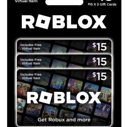 Roblox Physical Gift Cards, Multipack of 3 x $15